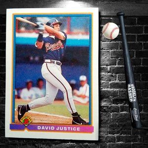 BASEBALL CARD  DAVE JUSTICE   # 574 BOWMAN